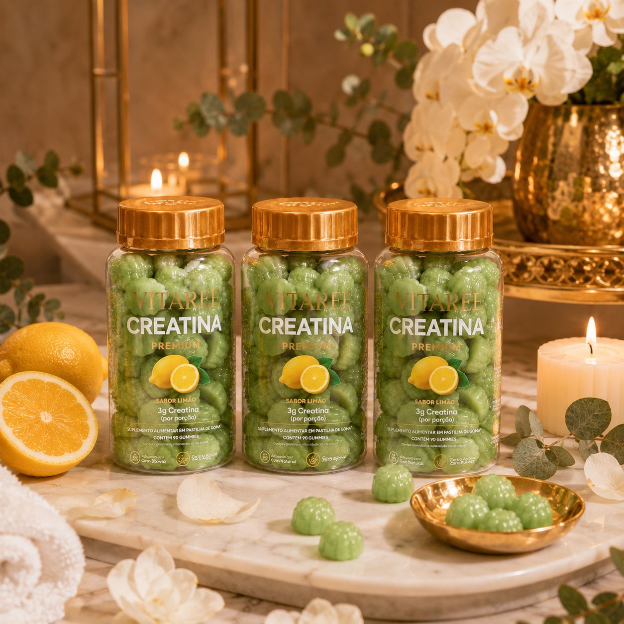 Vitaree Creatina Premium — Energia, Disposição & Corpo Bonito · Limão Siciliano