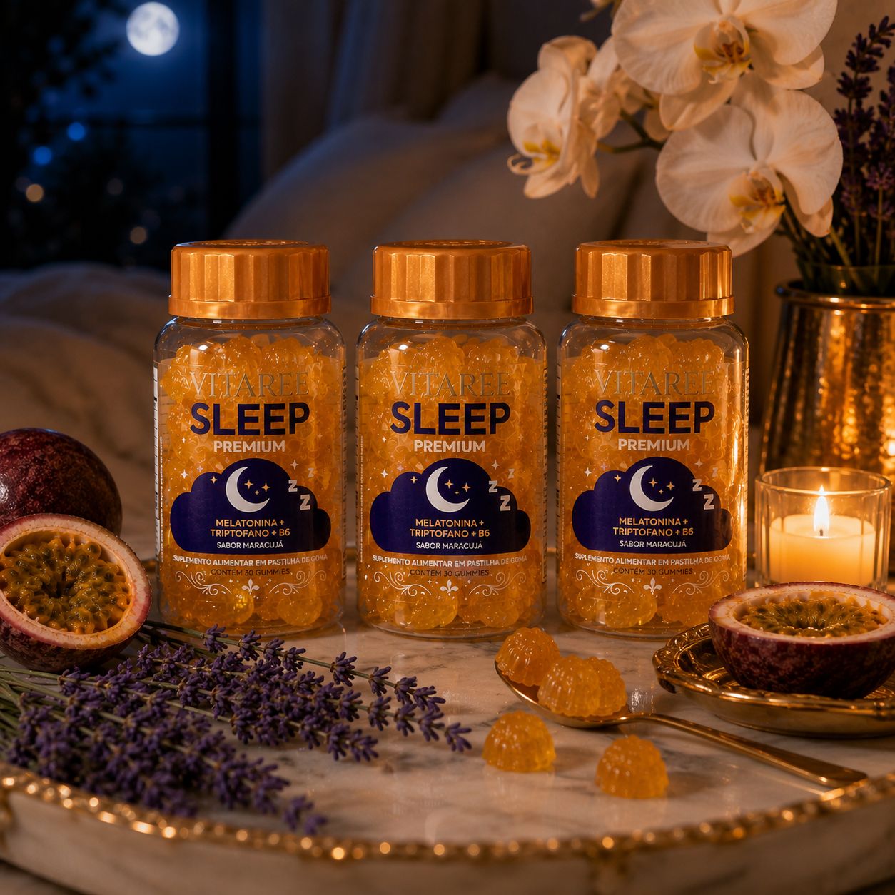 Vitaree Sleep Premium — Noites de Paz, Sono Profundo & Recuperação · Sabor Maracujá