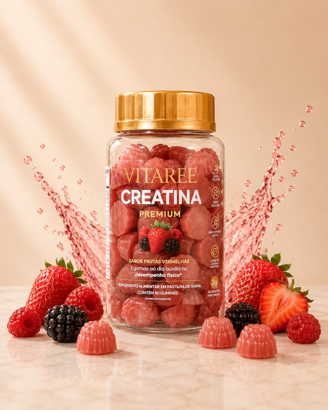 Vitaree Creatina Premium · Frutas Vermelhas