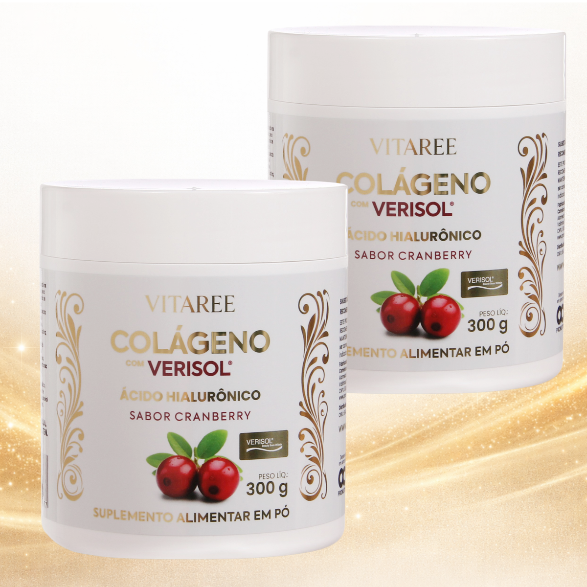 2 Potes de Colágeno com VERISOL® + Ácido Hialurônico