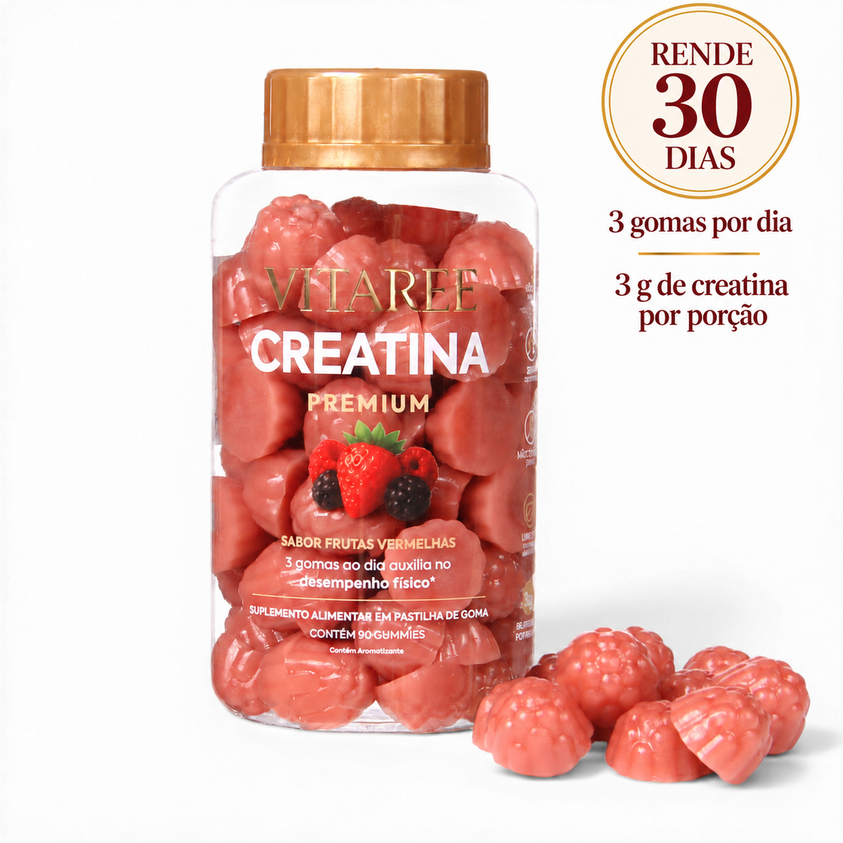 Vitaree Creatina Premium · Frutas Vermelhas