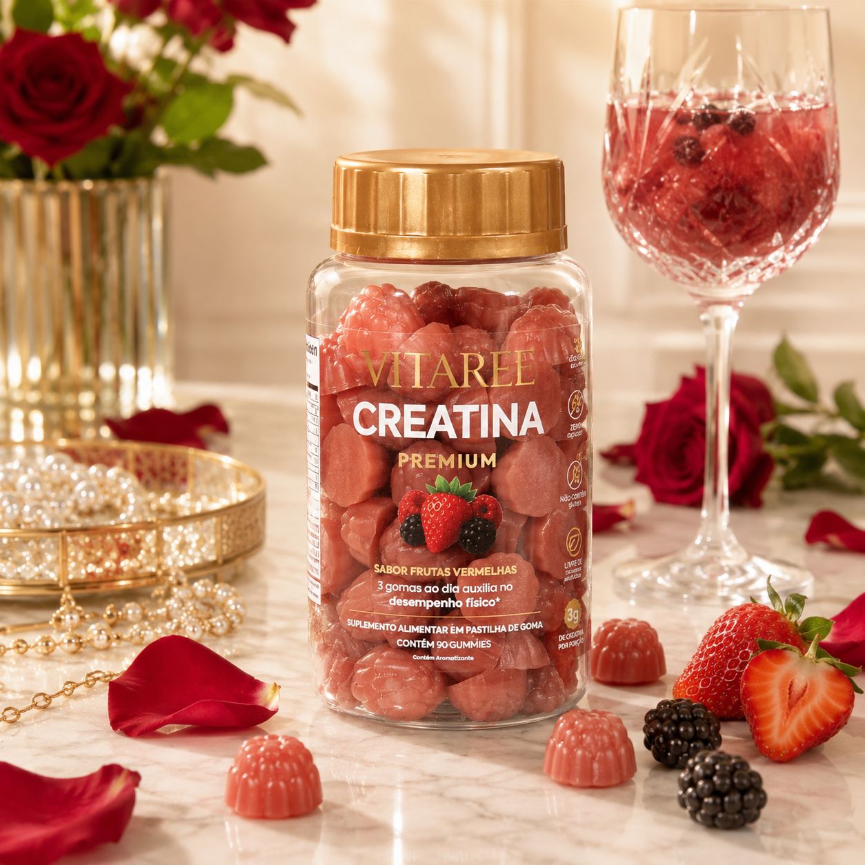 Vitaree Creatina Premium · Frutas Vermelhas