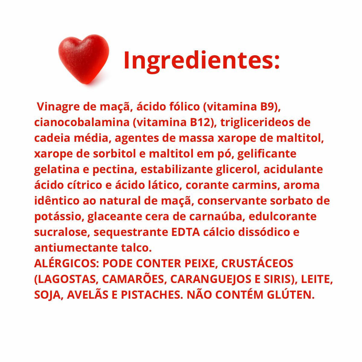 APPLE GLOW - Vinagre de Maçã + Vitaminas B9 e B12