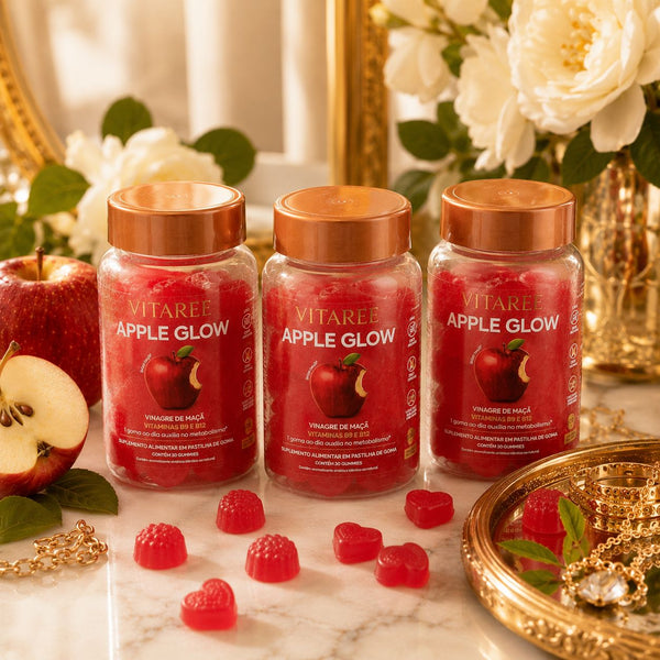Vitaree Apple Glow — Leveza, Detox & Vitalidade · Vinagre de Maçã em Gummies