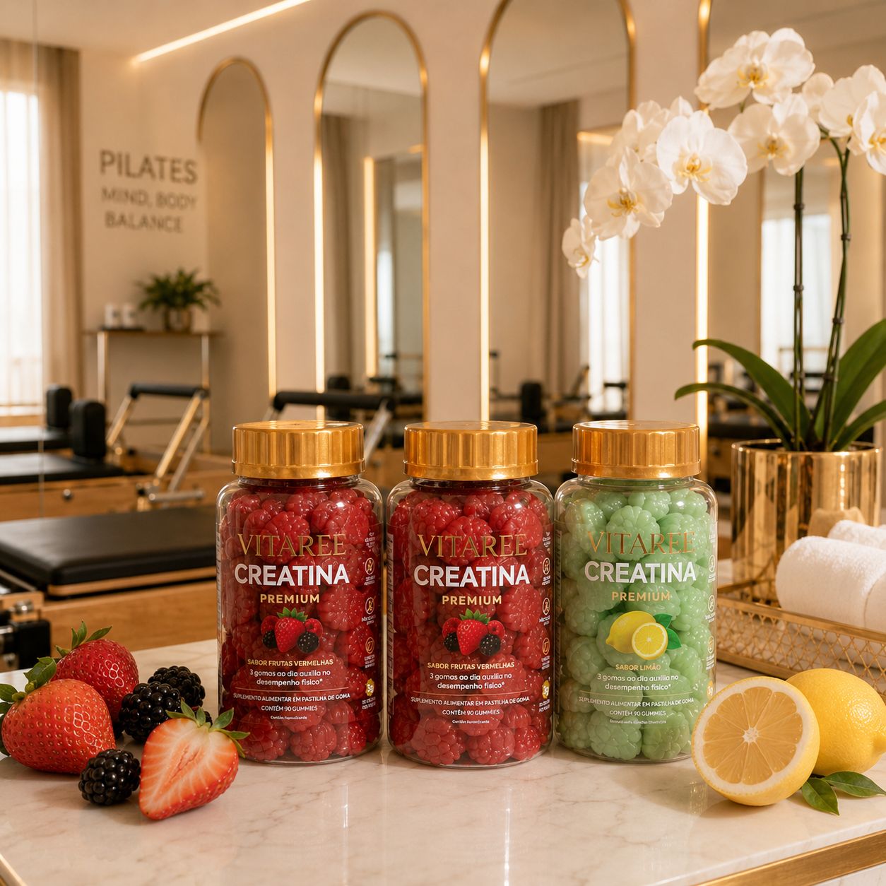 Vitaree Creatina Premium — Energia, Disposição & Corpo Bonito · Frutas Vermelhas